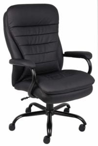 Boss office products B991 - CLICK Heavy Duty Double Plush Leather Duty Chair with 400lbs