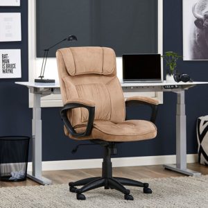 Serta Style Hannah I Office Chair, Microfiber, Light Beige
