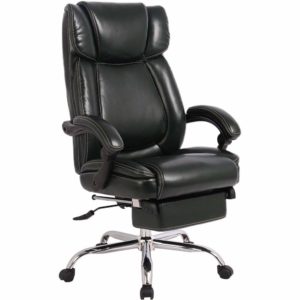 Merax Inno Series Executive High Back Napping Chair with Adjustable Pivoting Lumbar and Padded Footrest for Home and Office (Black)