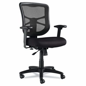 Alera Elusion Series Mesh Mid-Back Swivel/Tilt Chair, Black
