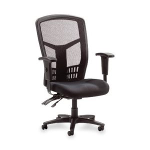 Lorell High-Back Chair Mesh Black Fabric Seat