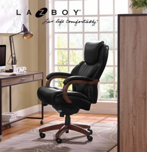 LaZBoy 45833A La-Z-Boy Delano Chair Traditions Executive Office, Big, And Tall, Black