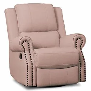 Delta Children Dylan Nursery Recliner Glider Swivel Chair, Flax