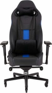 Corsair CF-9010009 WW T2 Road Warrior Gaming Chair comes with great Comfort and Design, Black/Blue