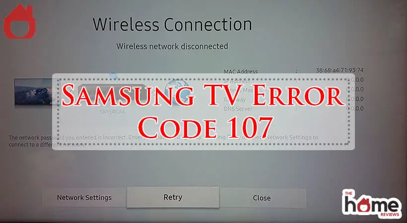 Samsung TV Error Code 107-Fi