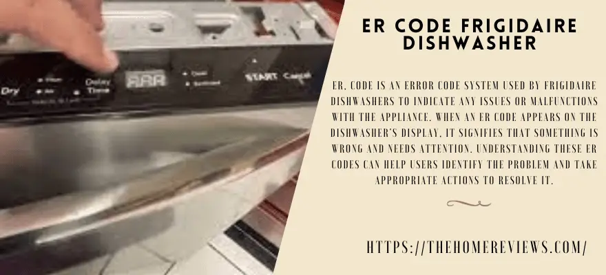 ER CODE FRIGIDAIRE DISHWASHER