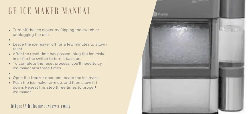 GE ICE MAKER MANUAL