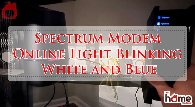 Spectrum Modem Online Light Blinking White and Blue-Fi