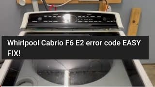 E2 F6 Whirlpool Washer