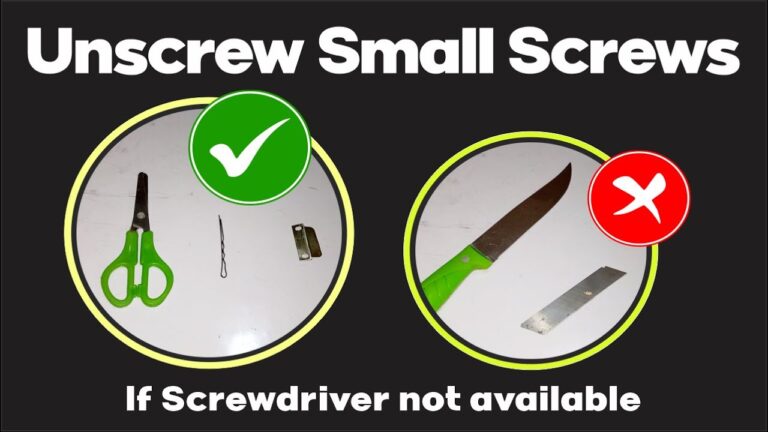 How to Unscrew a Tiny Screw Without a Screwdriver