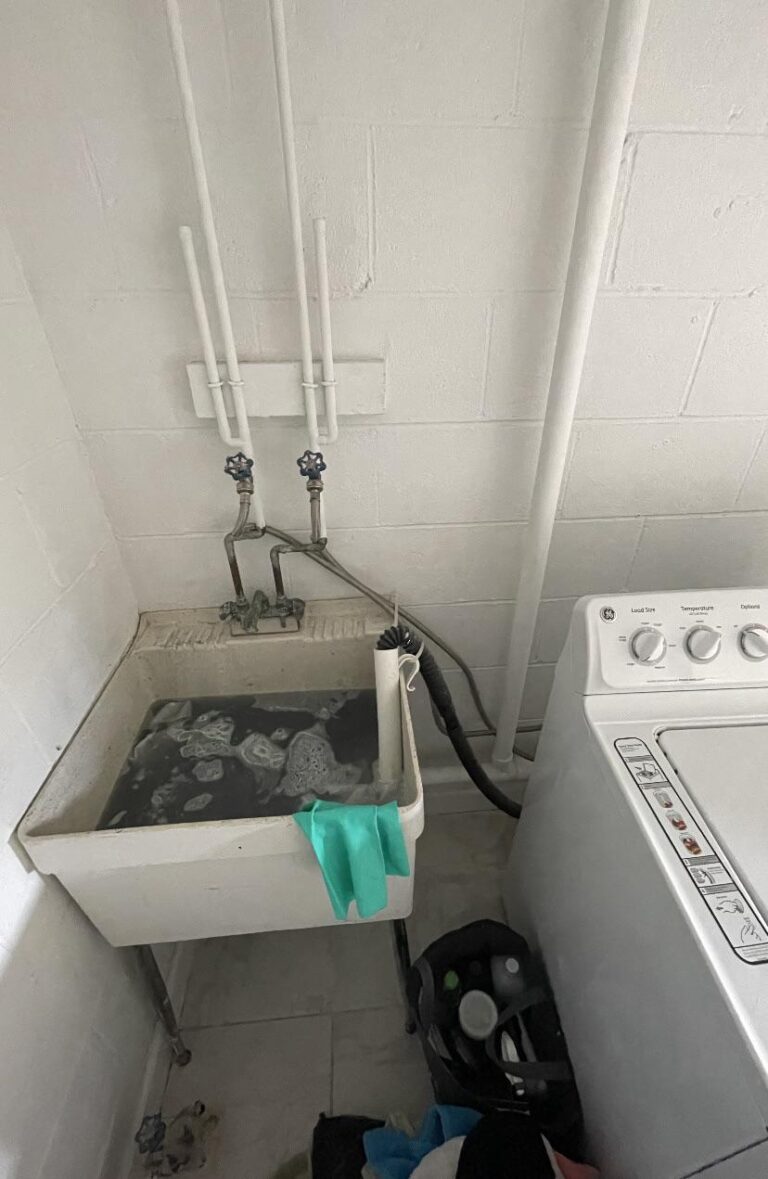 Washing Machine Drains into Sink