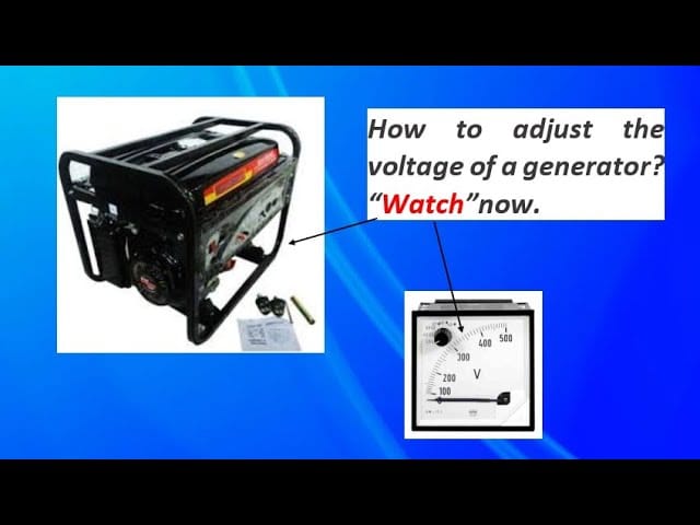 How to Adjust Generator Voltage