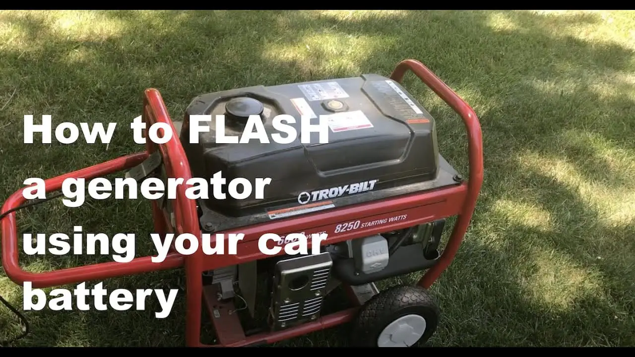 How to Flash a Generator With a Battery