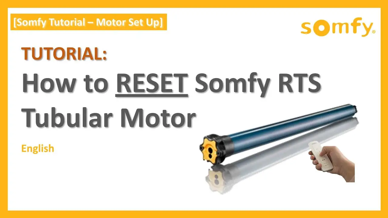 How to Reset Somfy Rts Motor