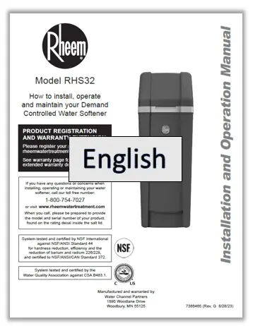 Rheem Water Softener Troubleshooting