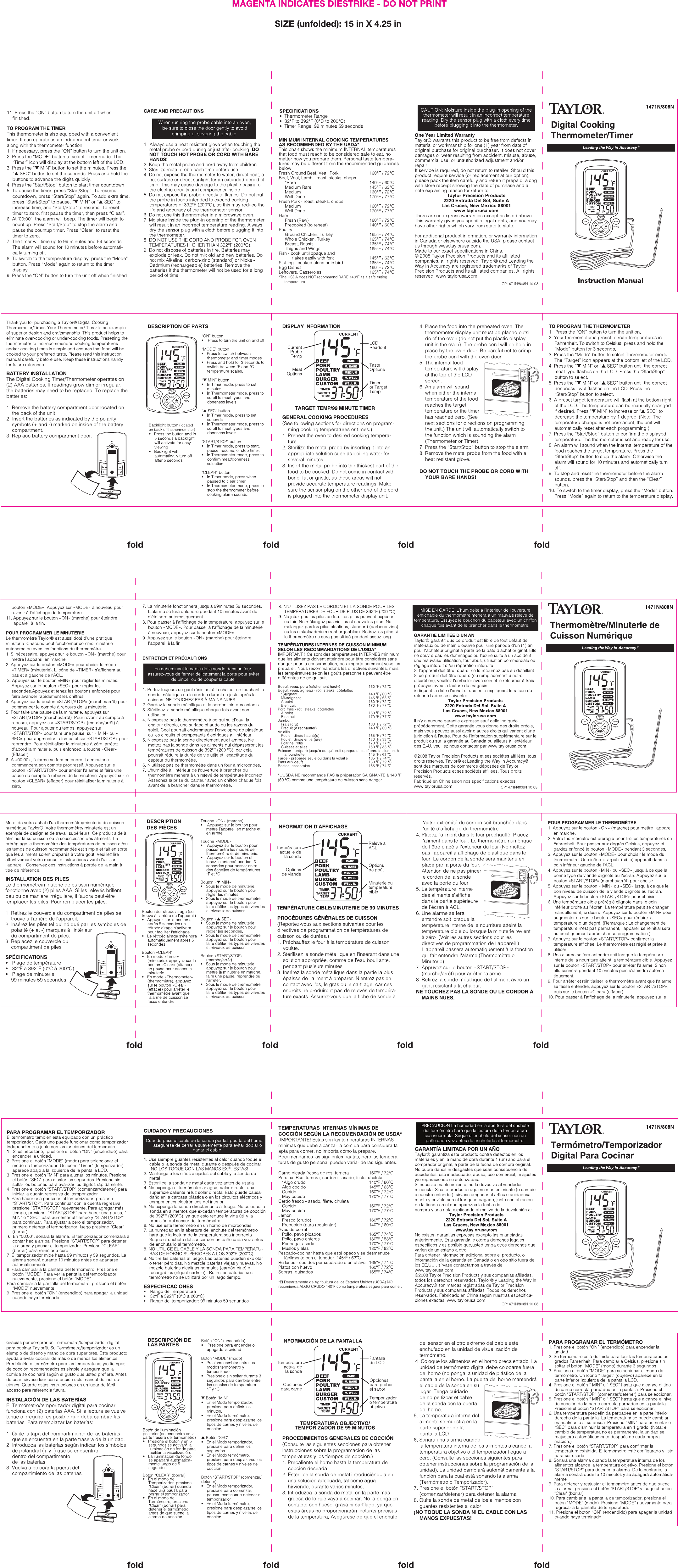 Taylor Thermometer Troubleshooting