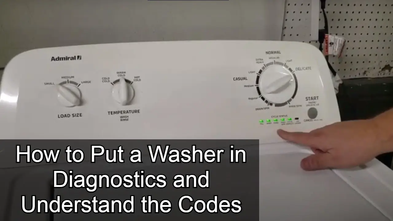 Admiral Washer Troubleshooting