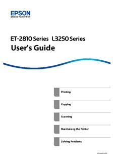 Epson Et 2810 Troubleshooting