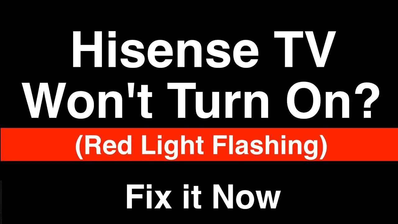 Hisense Tv Flashing Red Light