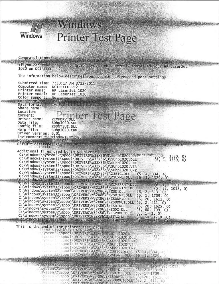 Hp Laserjet 1020 Poor Print Quality