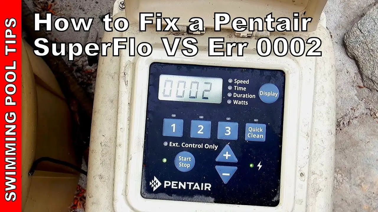 Pentair Superflo Vst Error Codes