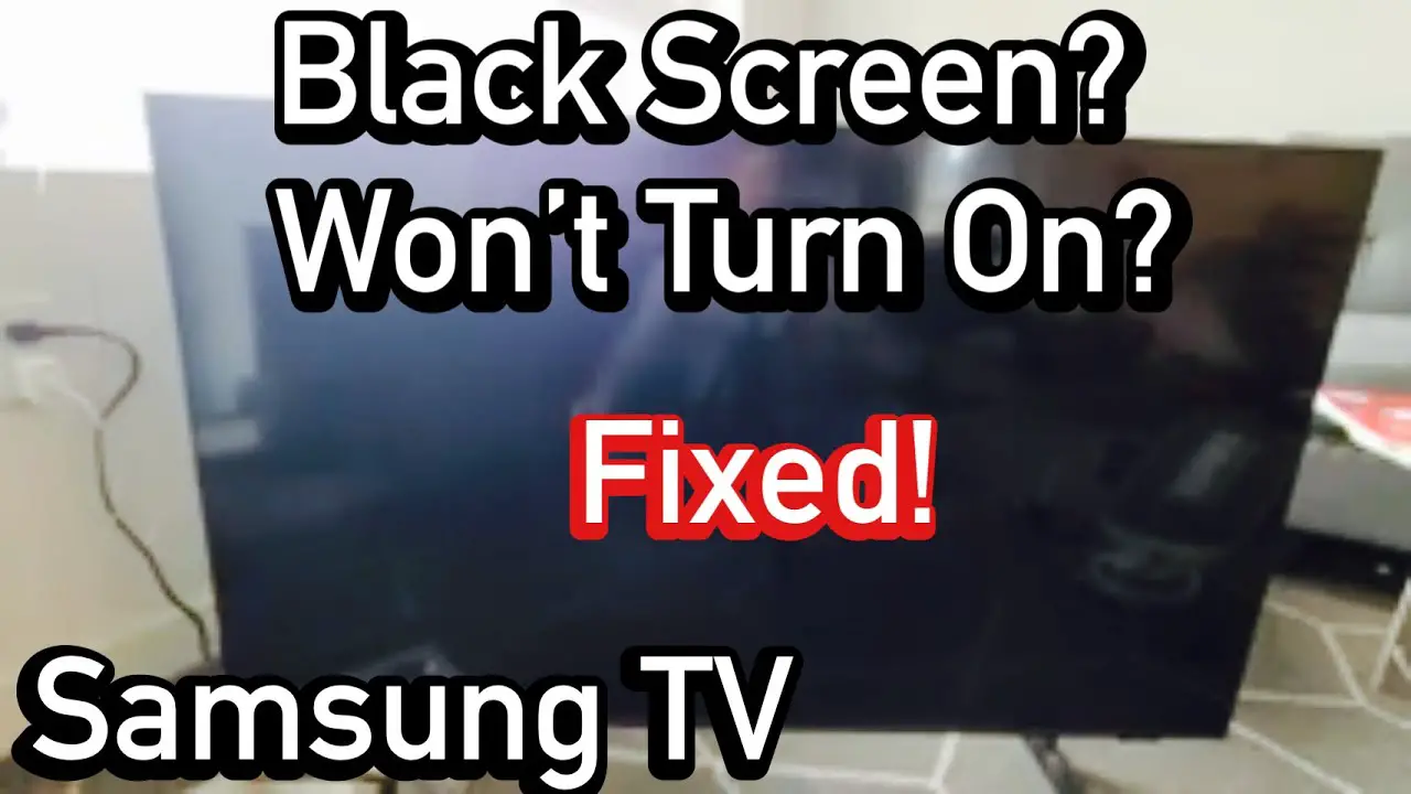 Samsung Tv Turns on But Screen is Black