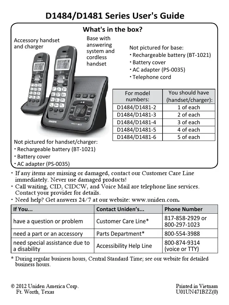 Uniden Cordless Phone Troubleshooting