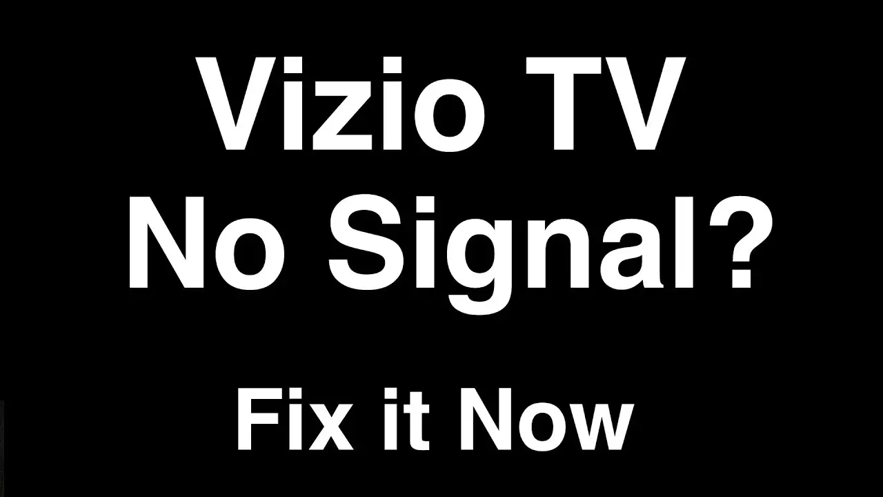 Vizio Tv Troubleshooting No Signal