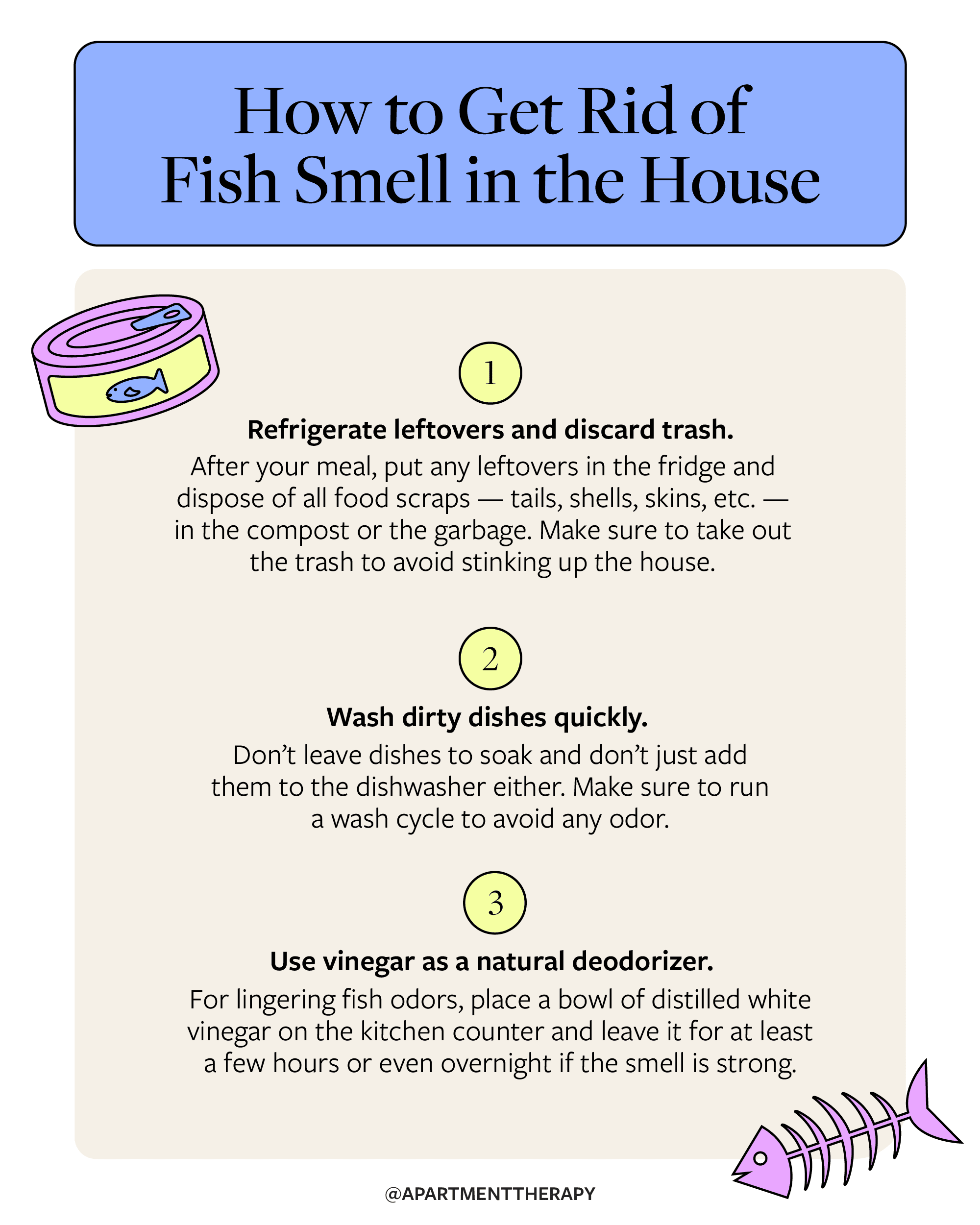 How to Get Fish Smell Out of the House