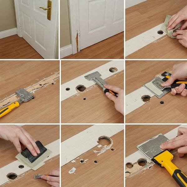 How to Repair Punch Holes in Hollow Core Doors