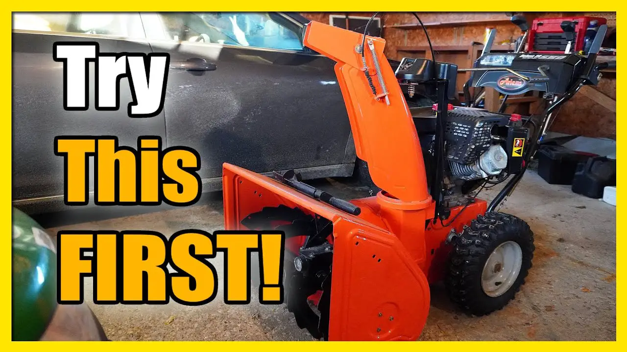 Snowblower Won'T Start After Sitting