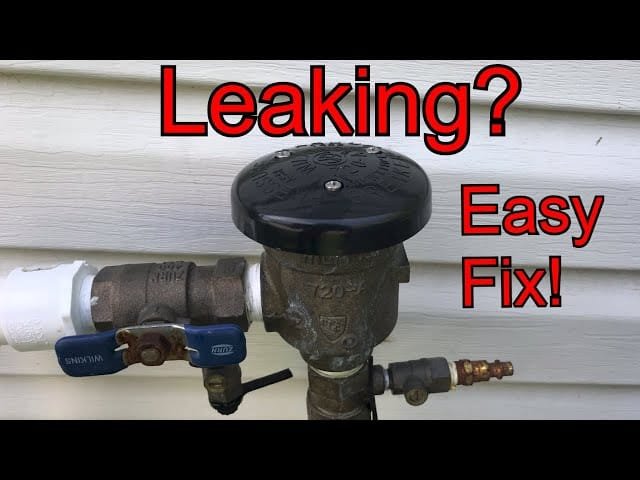 Sprinkler Backflow Preventer Leaking
