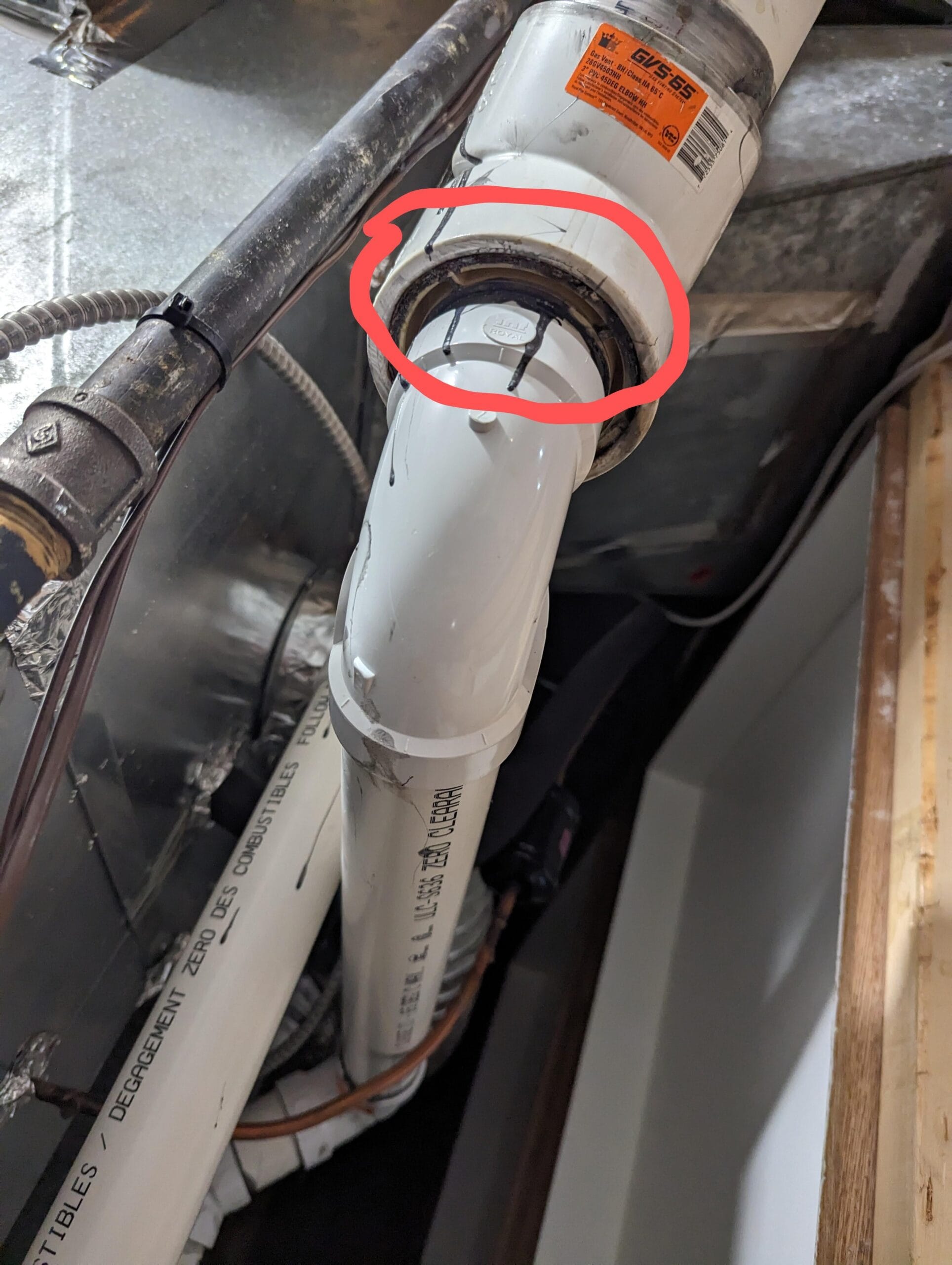 Water Dripping from Furnace Pvc Pipe