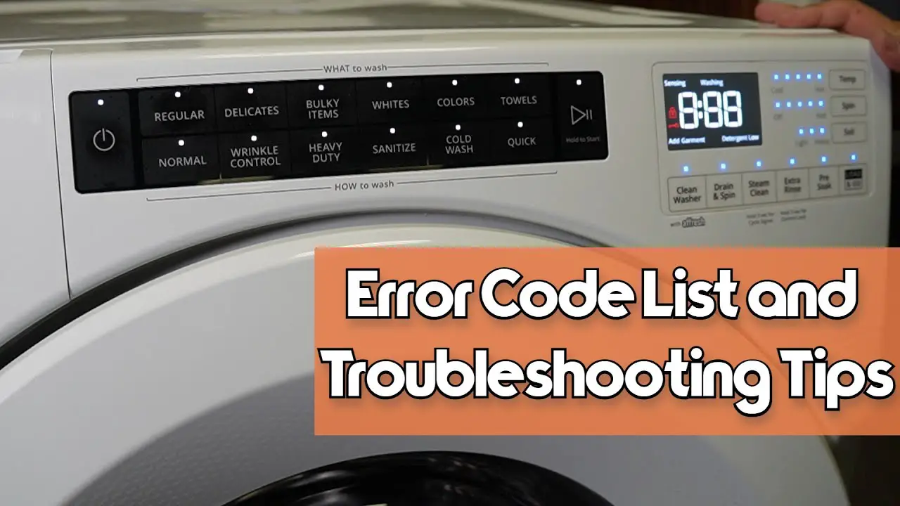 Whirlpool Duet Washer Error Codes